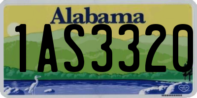 AL license plate 1AS3320