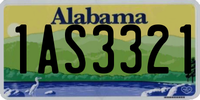 AL license plate 1AS3321