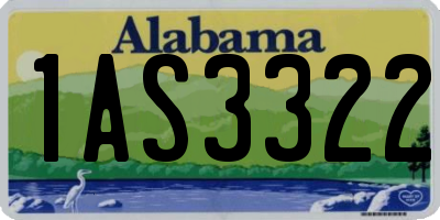 AL license plate 1AS3322