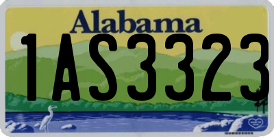 AL license plate 1AS3323