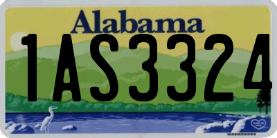 AL license plate 1AS3324