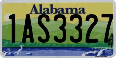 AL license plate 1AS3327