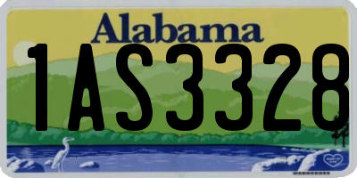 AL license plate 1AS3328