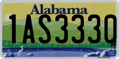 AL license plate 1AS3330