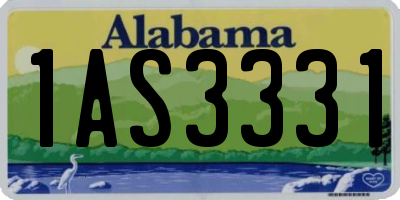 AL license plate 1AS3331