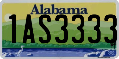AL license plate 1AS3333