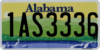 AL license plate 1AS3336