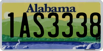 AL license plate 1AS3338