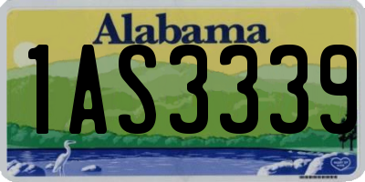 AL license plate 1AS3339