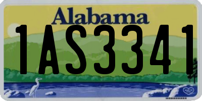 AL license plate 1AS3341