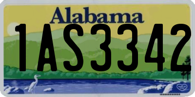 AL license plate 1AS3342