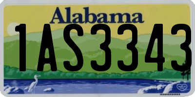 AL license plate 1AS3343