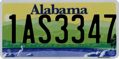 AL license plate 1AS3347