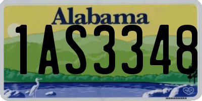 AL license plate 1AS3348