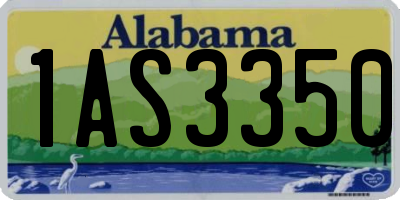 AL license plate 1AS3350