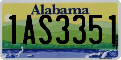 AL license plate 1AS3351