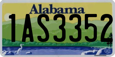 AL license plate 1AS3352