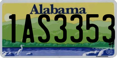 AL license plate 1AS3353
