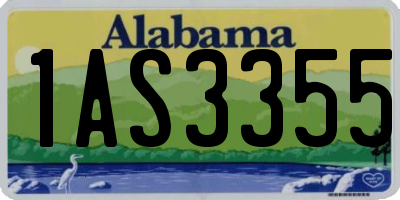 AL license plate 1AS3355