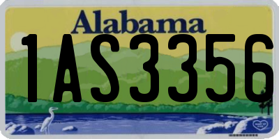 AL license plate 1AS3356