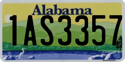 AL license plate 1AS3357