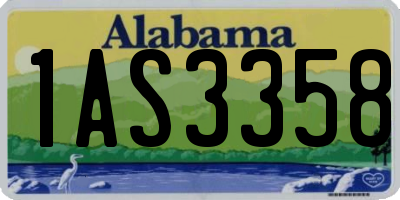 AL license plate 1AS3358