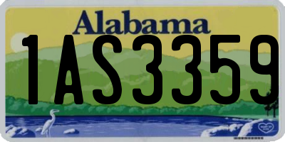 AL license plate 1AS3359