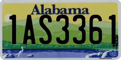 AL license plate 1AS3361