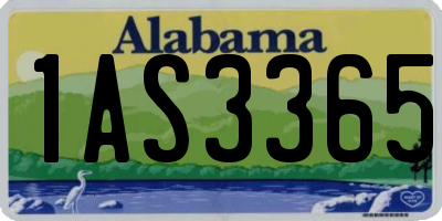 AL license plate 1AS3365