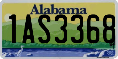 AL license plate 1AS3368