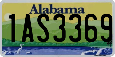 AL license plate 1AS3369