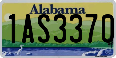 AL license plate 1AS3370