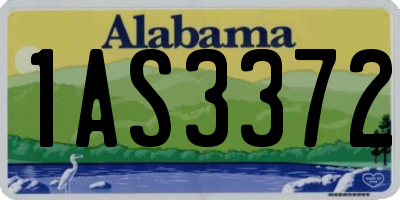 AL license plate 1AS3372