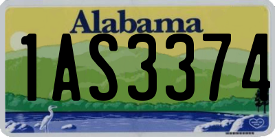 AL license plate 1AS3374