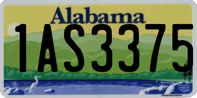 AL license plate 1AS3375
