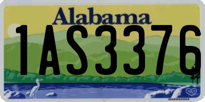 AL license plate 1AS3376