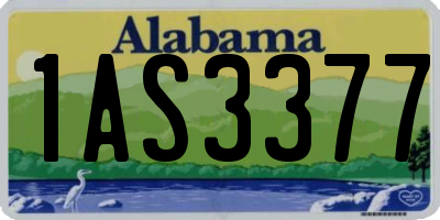 AL license plate 1AS3377
