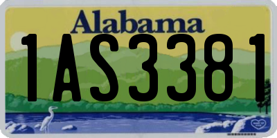AL license plate 1AS3381