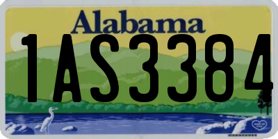 AL license plate 1AS3384