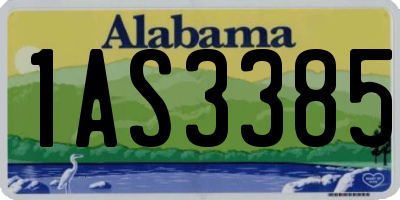 AL license plate 1AS3385