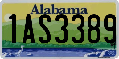 AL license plate 1AS3389