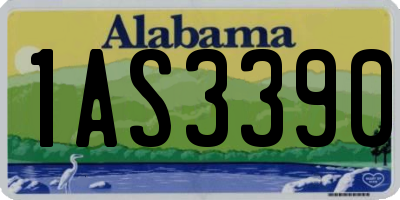 AL license plate 1AS3390