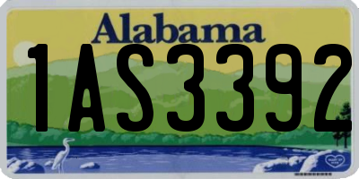AL license plate 1AS3392