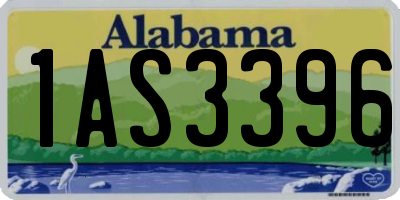 AL license plate 1AS3396