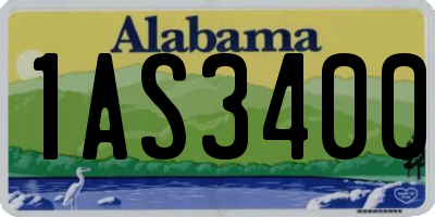 AL license plate 1AS3400