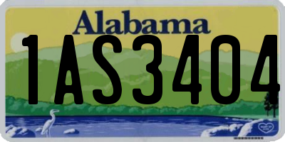 AL license plate 1AS3404