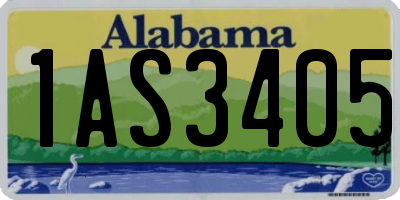 AL license plate 1AS3405