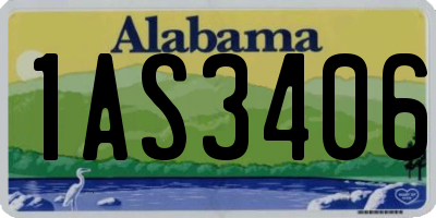 AL license plate 1AS3406