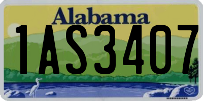 AL license plate 1AS3407
