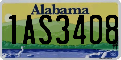 AL license plate 1AS3408